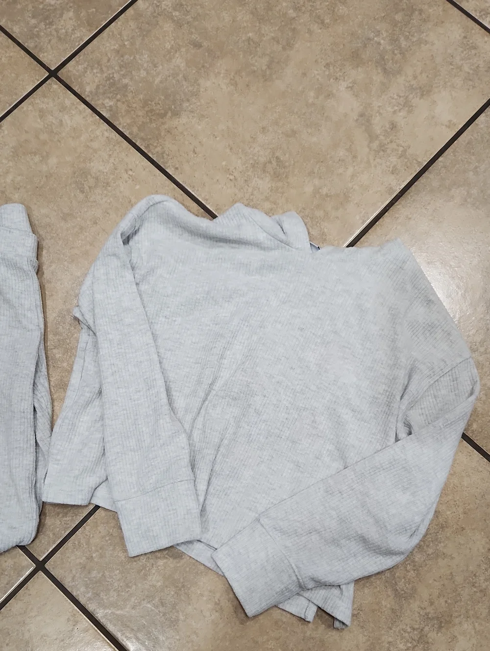 Old Navy Girls Ribbed Hoodie & Jogger Set - Pink / Gray, Bundle Of 2